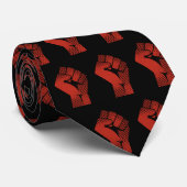 Vintage Halftone Solidarity Red Clenched Fist ネクタイ (ロール)