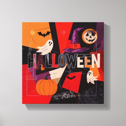 Vintage Halloween キャンバスプリント (正面)