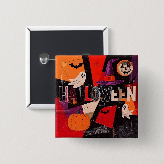 Vintage Halloween 缶バッジ (正面&裏面)