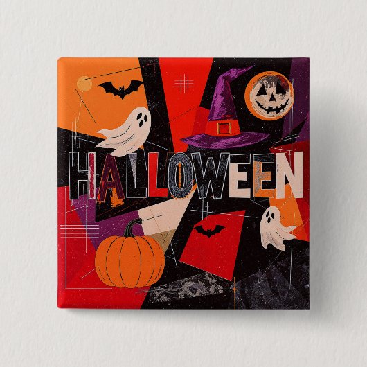 Vintage Halloween 缶バッジ (正面)