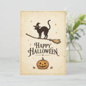 Vintage Halloween Cat カード (スタンド正面)