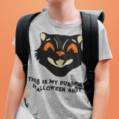 Vintage Halloween Cat Custom Slogan  Tシャツ