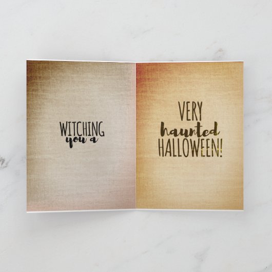 vintage Halloween  -funny quote  カード (内部)