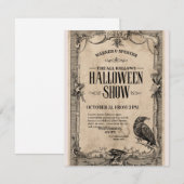Vintage Halloween Invitation セーブザデート (正面/裏面)