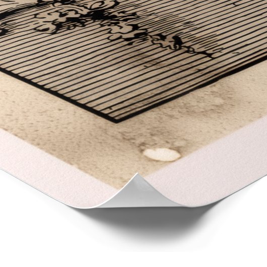 Vintage Halloween Invitation ポスター (角)