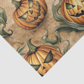 Vintage Halloween Jack-O-Lantern Vine Pattern 薄葉紙 (詳細)