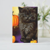 Vintage Halloween Kitten エンクロージャーカード (スタンド正面)