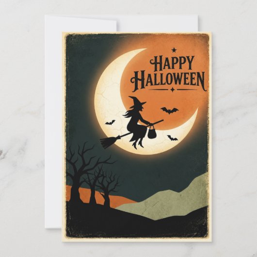 Vintage Halloween Moon カード (正面)