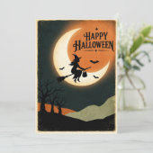 Vintage Halloween Moon カード (スタンド正面)