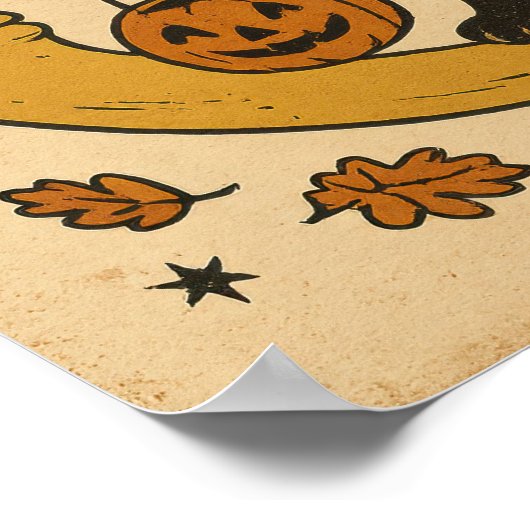 Vintage Halloween Moonlit Magic ポスター (角)