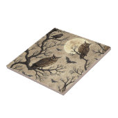 Vintage Halloween Owls & Moon タイル (側面)