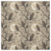 Vintage Halloween Owls & Moon ファブリック (見本)
