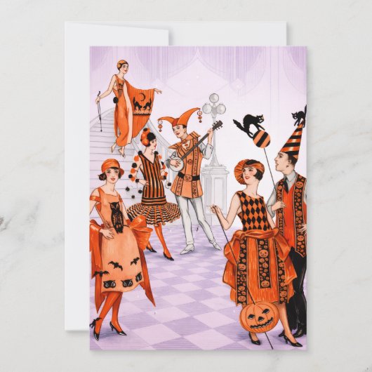 Vintage Halloween Party 招待状 (正面)