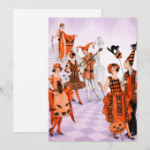 Vintage Halloween Party 招待状 (正面/裏面)