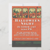 Vintage Halloween Party Adult Custom Train 招待状 (正面)
