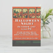 Vintage Halloween Party Adult Custom Train 招待状 (スタンド正面)