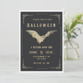Vintage Halloween Party Flyer Template 招待状 (スタンド正面)