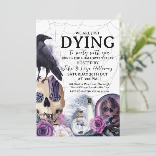 Vintage Halloween Party Invitation 招待状 (スタンド正面)