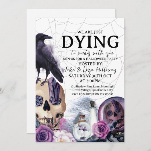 Vintage Halloween Party Invitation 招待状 (正面/裏面)