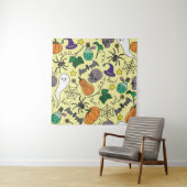 vintage Halloween seamless pattern. Pumpkin, ghost タペストリー (インサイチュ)