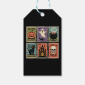 Vintage Halloween Spooky Stamps Sheet ギフトタグ (正面)