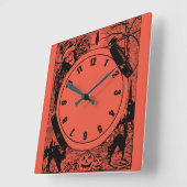 Vintage Halloween Wall Clock スクエア壁時計 (傾斜)
