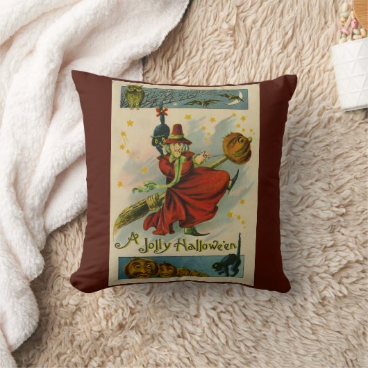 Vintage Halloween Witch  クッション (ブランケット)