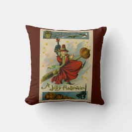 Vintage Halloween Witch  クッション