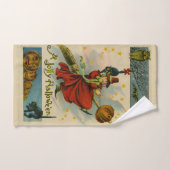 Vintage Halloween Witch  ハンドタオル (ハンドタオル)