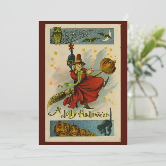 Vintage Halloween Witch  招待状 (スタンド正面)