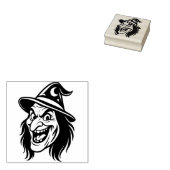 Vintage Halloween Witch Rubber Stamp ラバースタンプ (押印)