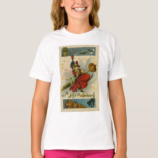 Vintage Halloween Witch  Tシャツ (正面)