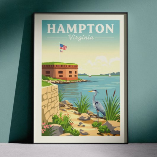 Vintage Hampton Virginia ポスター