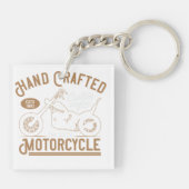 Vintage Hand Crafted Motorcycle Custom Design キーホルダー (裏面)