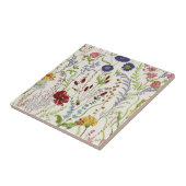 Vintage Hand-Drawn Meadow Wildflower タイル (側面)