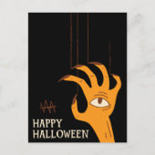 Vintage Hand Puppet Halloween シーズンポストカード (正面)