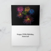 Vintage Happy 250th Birthday America 1776-2026 カード (内部)