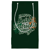 Vintage Happy Saint Patrick's day  スモールペーパーバッグ (正面)