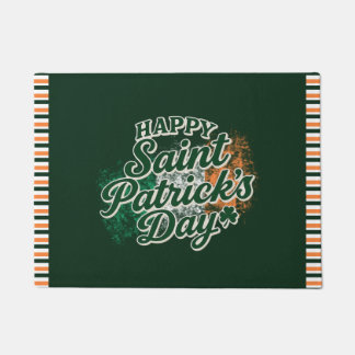 Vintage Happy Saint Patrick's day  ドアマット