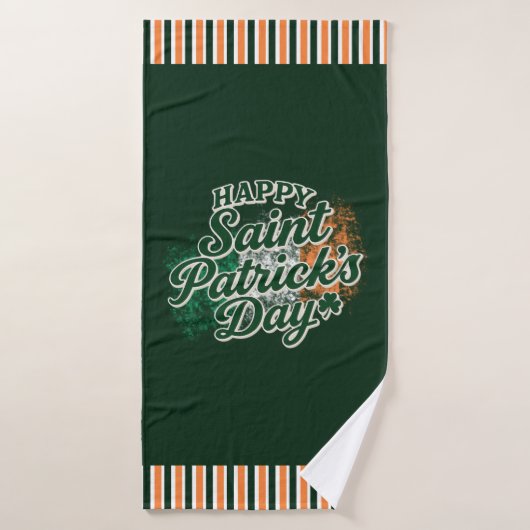 Vintage Happy Saint Patrick's day  バスタオル (バスタオル)