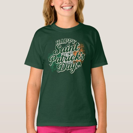 Vintage Happy Saint Patrick's day  Tシャツ (正面)
