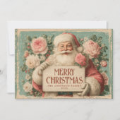 Vintage Happy Santa Christmas  シーズンカード (正面)