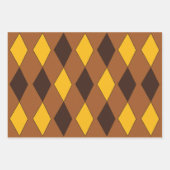 Vintage Harlequin Birthday Diamond Pattern  ラッピングペーパーシート (正面3)