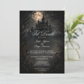 Vintage Haunted Castle Gothic wedding Invitation 招待状 (スタンド正面)