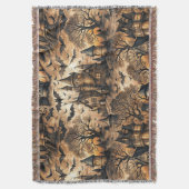 Vintage Haunted House スローブランケット (正面縦)