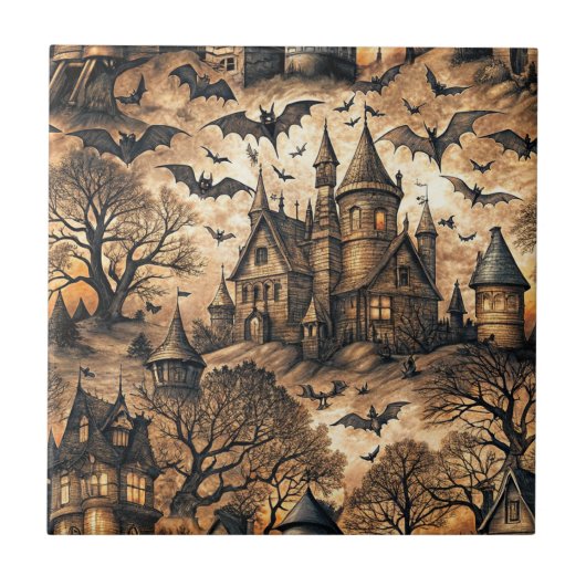 Vintage Haunted House タイル (正面)