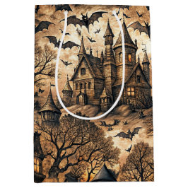 Vintage Haunted House ミディアムペーパーバッグ