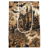 Vintage Haunted House ミディアムペーパーバッグ (裏面)