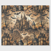 Vintage Haunted House ラッピングペーパー (フラット)