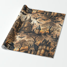 Vintage Haunted House ラッピングペーパー